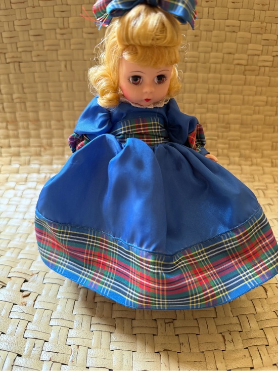 Madame Alexander Other - Madame Alexander 8” Amy Doll  Blue W  Plaid Dress Storyland